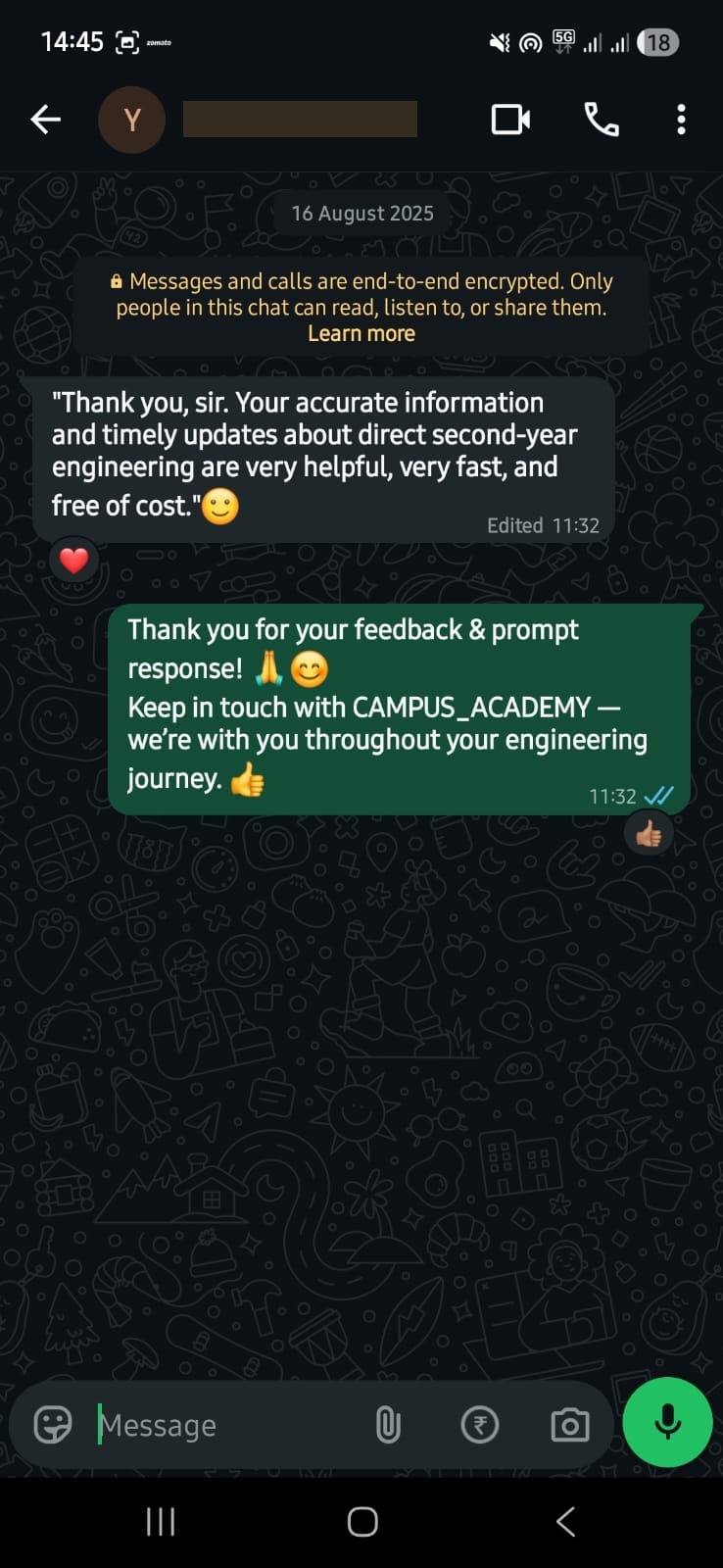 Student Feedback 5
