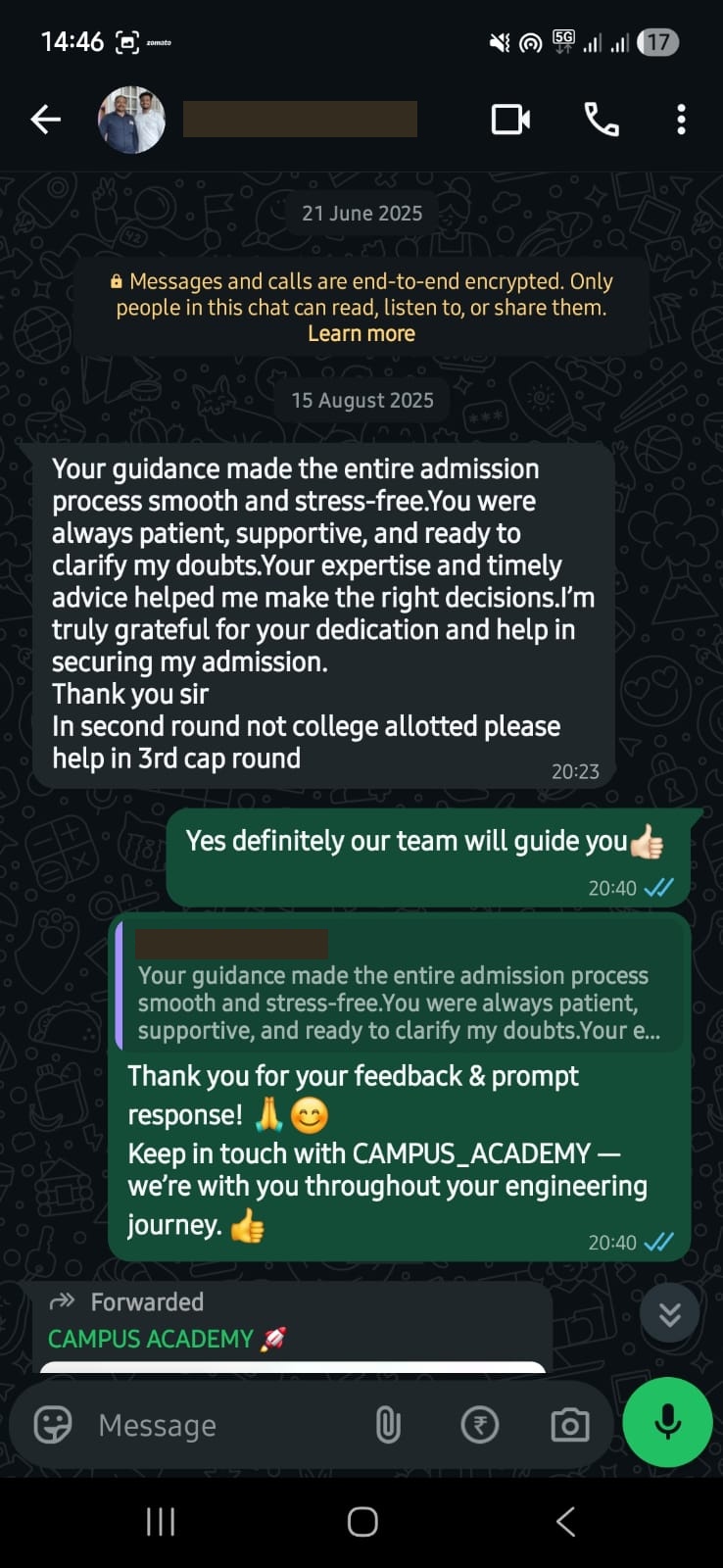 Student Feedback 8